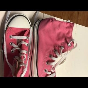 Pair of pink converse sneakers